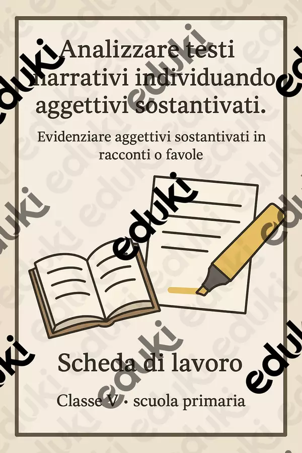 Evidenziare aggettivi sostantivati in racconti o favole - SL Schede informative - Evidenziare aggettivi sostantivati in racconti o favole - SL - Maestra di Italiano - Pagina di copertina