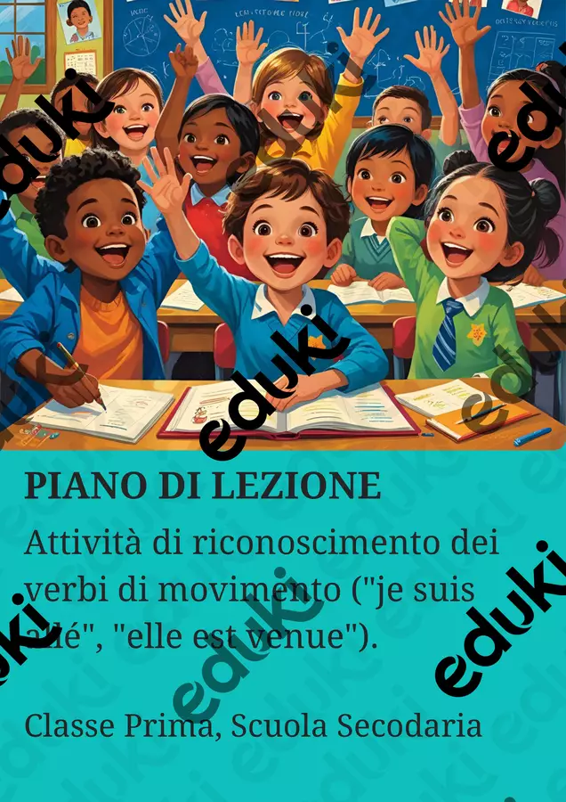 Attività di riconoscimento dei verbi di movimento ("je suis allé", "elle est venue"). Piani di lezione - Attività di riconoscimento dei verbi di movimento ("je suis allé", "elle est venue"). - English Classroom 🇬🇧 - Pagina di copertina