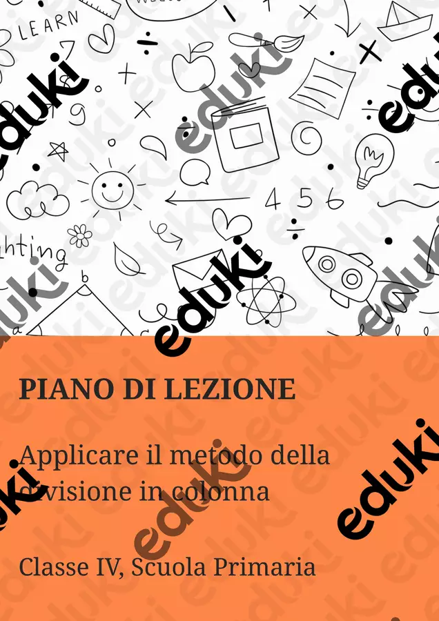 Applicare il metodo della divisione in colonna Piani di lezione - Applicare il metodo della divisione in colonna - Matematica Insieme - Pagina di copertina