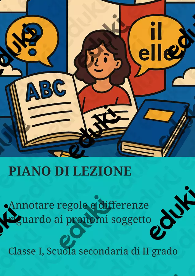Annotare regole e differenze riguardo ai pronomi soggetto Piani di lezione - Annotare regole e differenze riguardo ai pronomi soggetto - English Classroom 🇬🇧 - Pagina di copertina