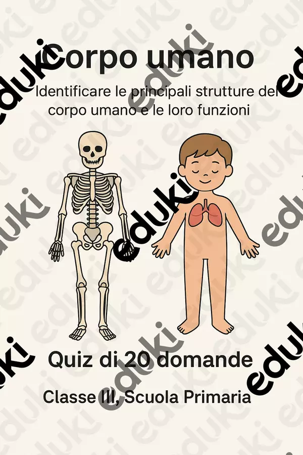 Identificare le principali strutture del corpo umano e le loro funzioni - Quiz Quiz - Identificare le principali strutture del corpo umano e le loro funzioni - Quiz - Scienza Magica - Pagina di copertina