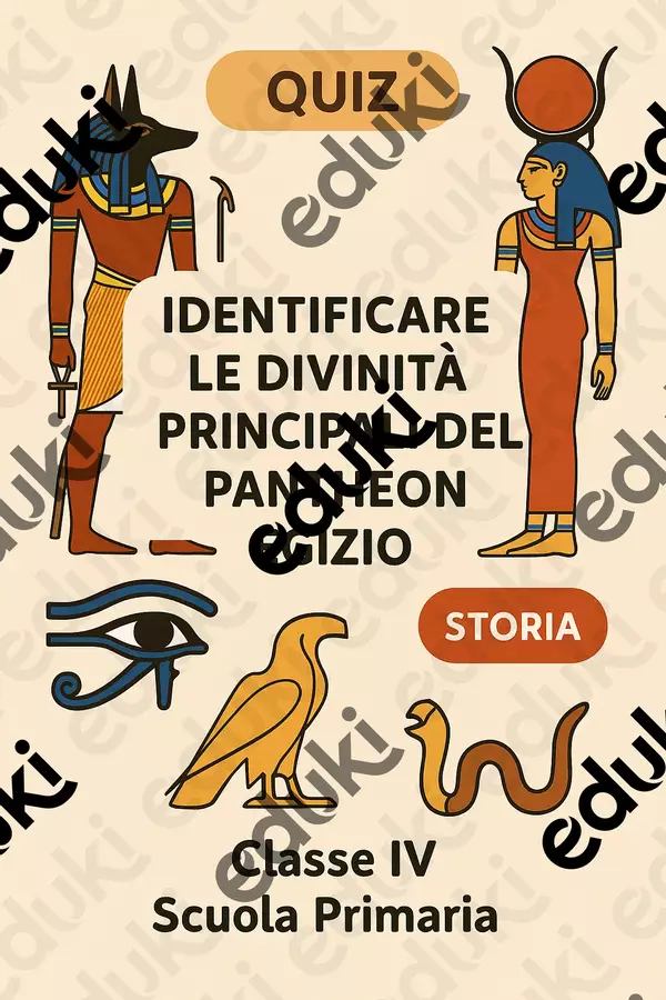 Identificare le divinità principali del pantheon egizio Quiz - Identificare le divinità principali del pantheon egizio - La Macchina del Sapere - Pagina di copertina