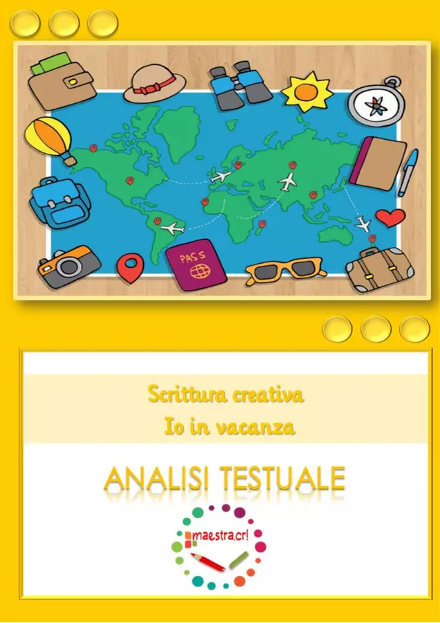 Scrittura creativa - Io in vacanza Materiale di supporto/inclusione - Scrittura creativa - Io in vacanza - maestra.cri - Pagina di copertina