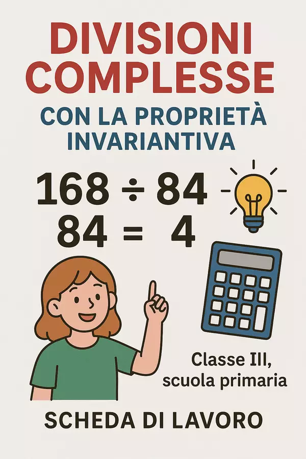 Divisioni complesse con la proprietà invariantiva - Scheda di lavoro Esercizi - Divisioni complesse con la proprietà invariantiva - Scheda di lavoro - Matematica Insieme - Pagina di copertina