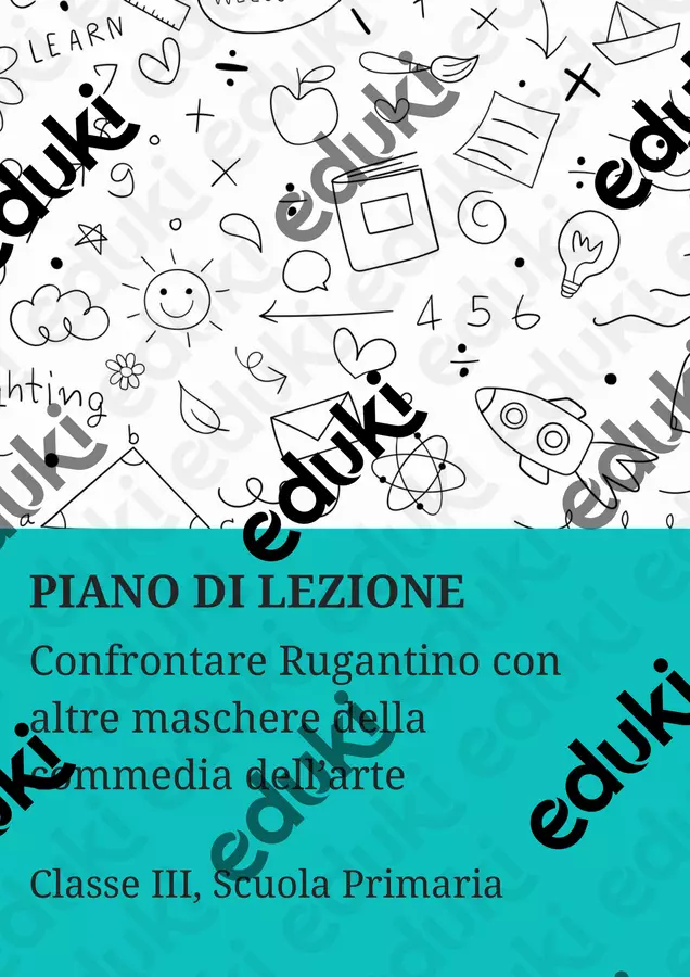 Confrontare Rugantino con altre maschere della commedia dell’arte - PL Piani di lezione - Confrontare Rugantino con altre maschere della commedia dell’arte - PL - Maestra di Italiano - Pagina di copertina