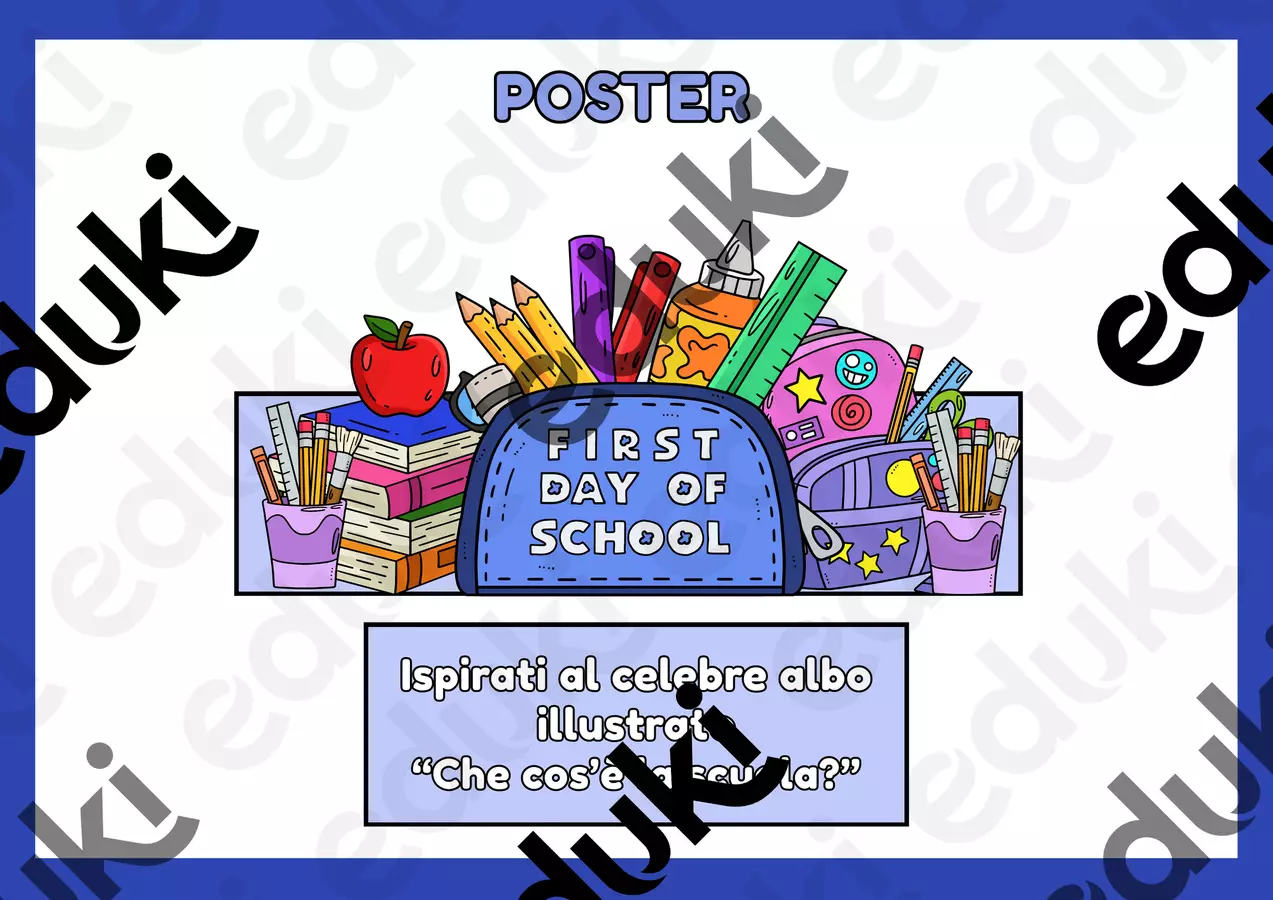 POSTER - BACK TO SCHOOL Poster - POSTER - BACK TO SCHOOL - Un albo per maestra - Pagina di copertina