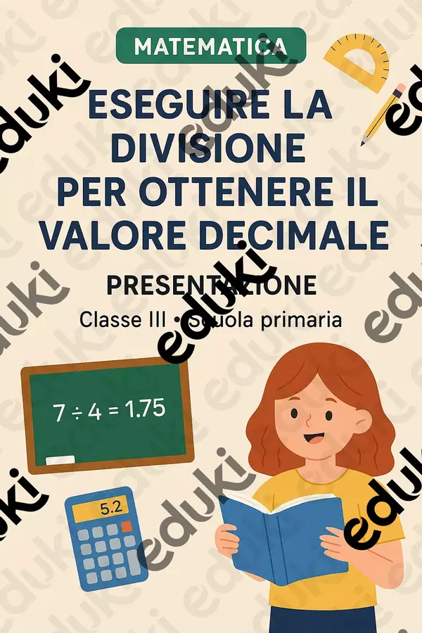 Eseguire la divisione per ottenere il valore decimale Presentazioni / Lavagne - Eseguire la divisione per ottenere il valore decimale - Matematica Insieme - Pagina di copertina