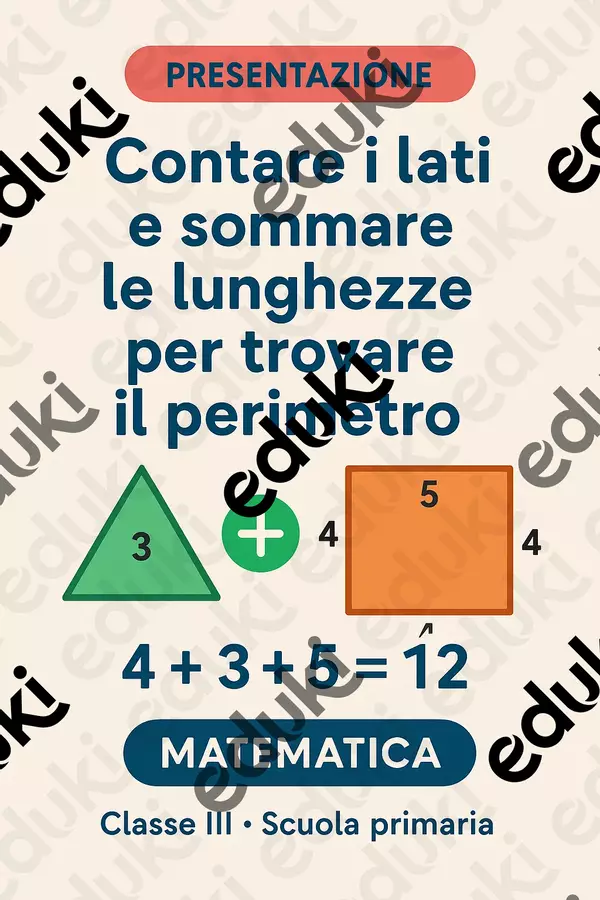 Contare i lati e sommare le lunghezze per trovare il perimetro Presentazioni / Lavagne - Contare i lati e sommare le lunghezze per trovare il perimetro - Matematica Insieme - Pagina di copertina