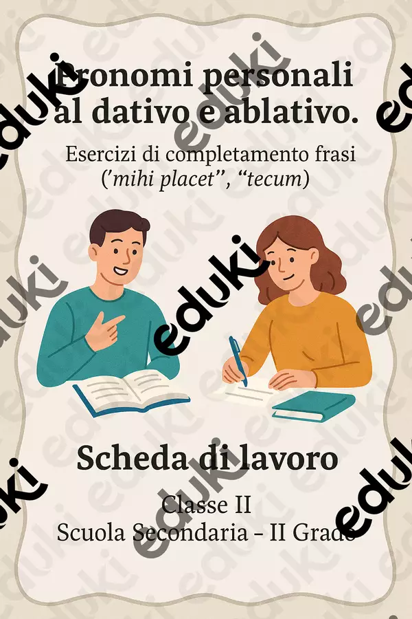 Pronomi personali al dativo e ablativo - SL Schede informative - Pronomi personali al dativo e ablativo - SL - Maestra di Italiano - Pagina di copertina