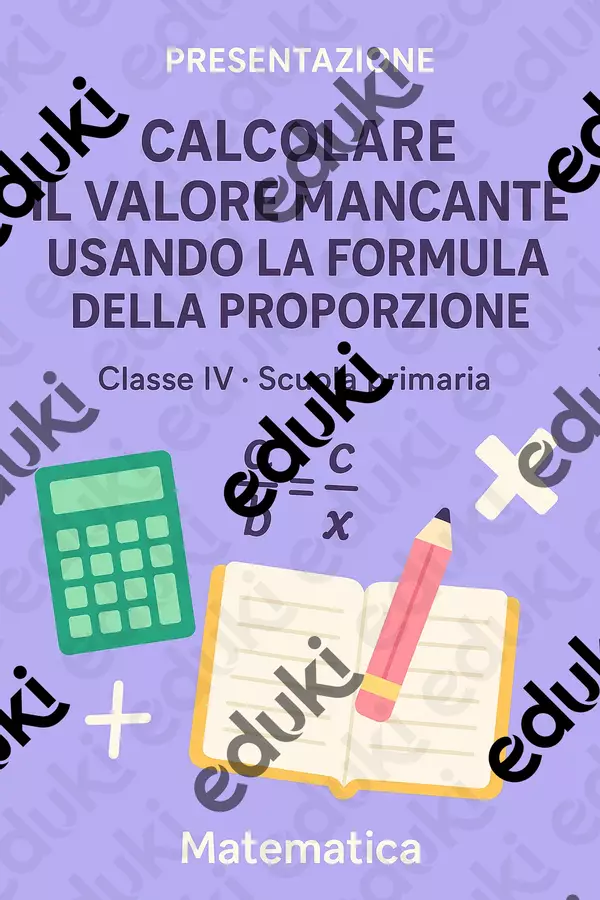 Calcolare il valore mancante usando la formula della proporzione Presentazioni / Lavagne - Calcolare il valore mancante usando la formula della proporzione - Matematica Insieme - Pagina di copertina