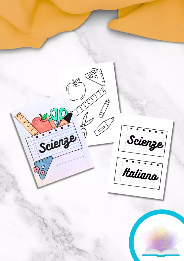 Kit per la creazione delle copertine dei tuoi quaderni Materiale per pittura e bricolage - Kit per la creazione delle copertine dei tuoi quaderni - MilleLibriPerBambini - Pagina di copertina