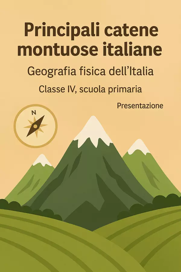 Principali catene montuose italiane Presentazioni / Lavagne - Principali catene montuose italiane - Maestra Geo Giulia - Pagina di copertina