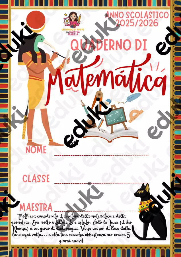 COPERTINE TEMA EGITTO Altro tipo di materiale - COPERTINE TEMA EGITTO - Un Mondo di Mappe con Maestra Marzia - Pagina di copertina