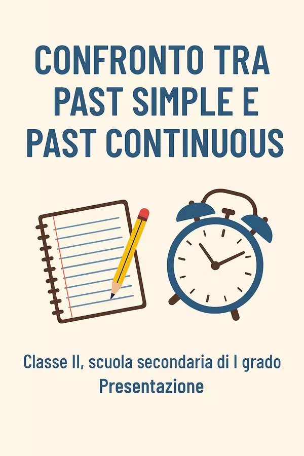Confronto tra past simple e past continuous Presentazioni / Lavagne - Confronto tra past simple e past continuous - English Classroom 🇬🇧 - Pagina di copertina
