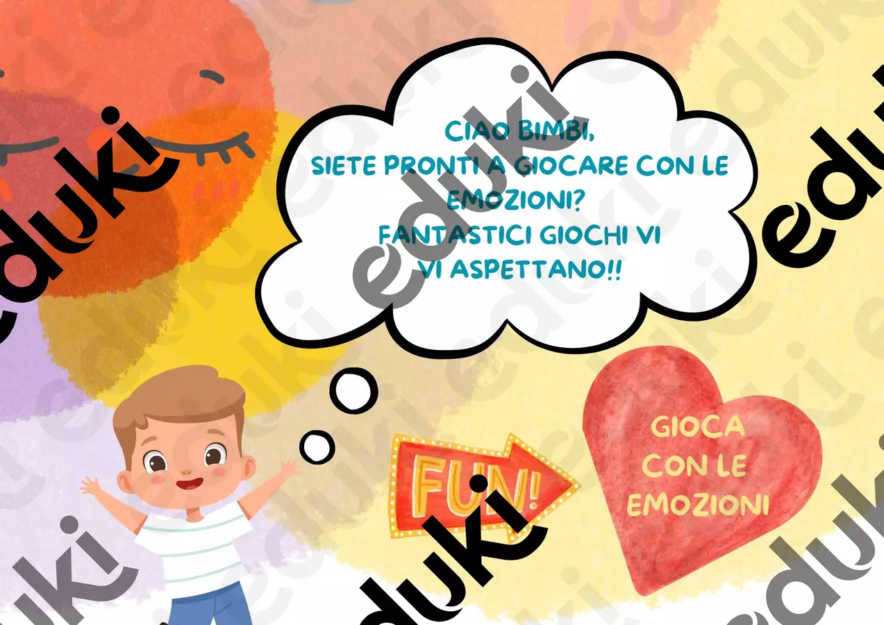 GIOCA CON LE EMOZIONI Giochi - GIOCA CON LE EMOZIONI - Autrice Cloody - Pagina di copertina