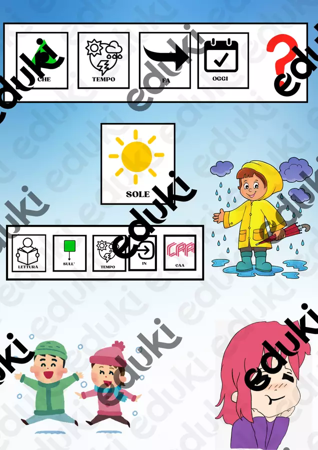 CAA: schede sul meteo (lettura) Materiale di supporto/inclusione - CAA: schede sul meteo (lettura) - educatrice_oepac - Pagina di copertina