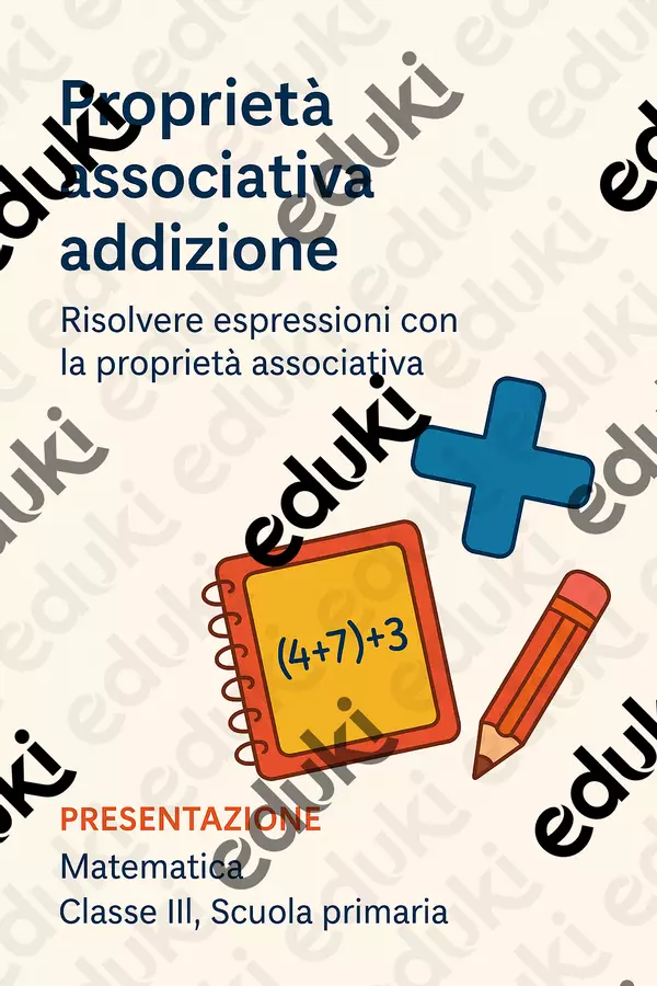 Risolvere espressioni con la proprietà associativa Presentazioni / Lavagne - Risolvere espressioni con la proprietà associativa - Matematica Insieme - Pagina di copertina