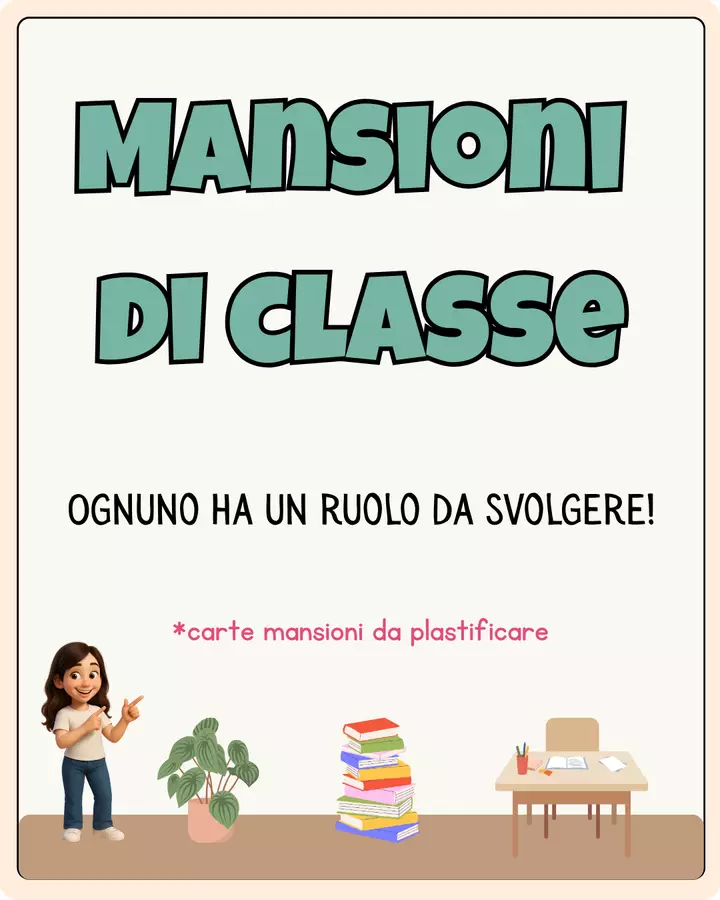 carte mansioni da plastificare Altro tipo di materiale - carte mansioni da plastificare - Maestra_Fe - Pagina di copertina