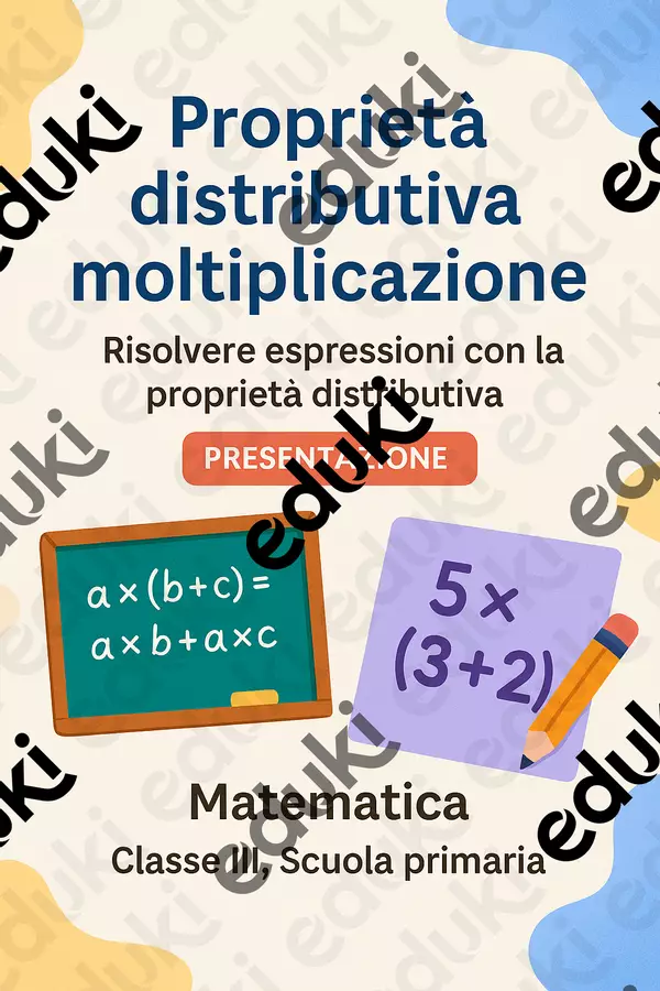 Risolvere espressioni con la proprietà distributiva Presentazioni / Lavagne - Risolvere espressioni con la proprietà distributiva - Matematica Insieme - Pagina di copertina