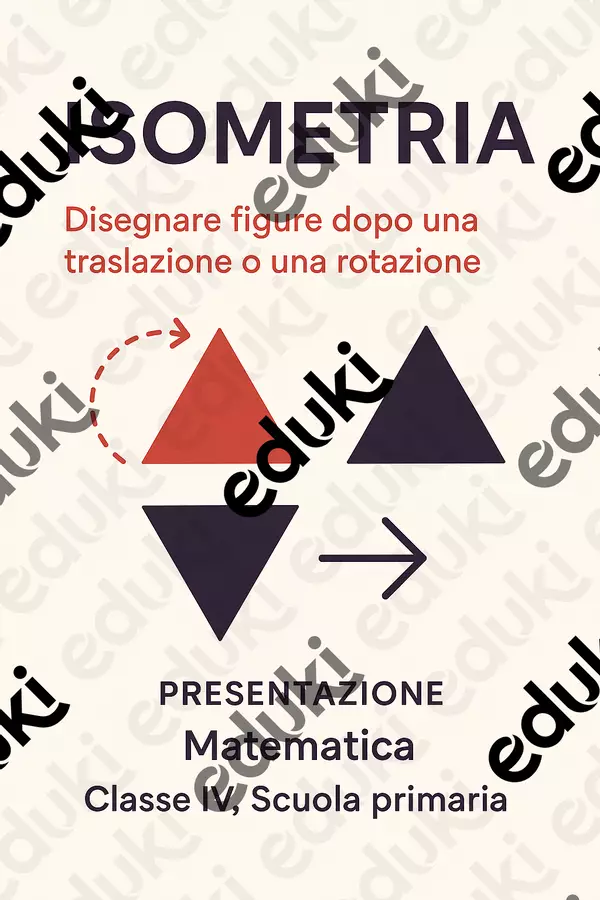 Disegnare figure dopo una traslazione o una rotazione Presentazioni / Lavagne - Disegnare figure dopo una traslazione o una rotazione - Matematica Insieme - Pagina di copertina