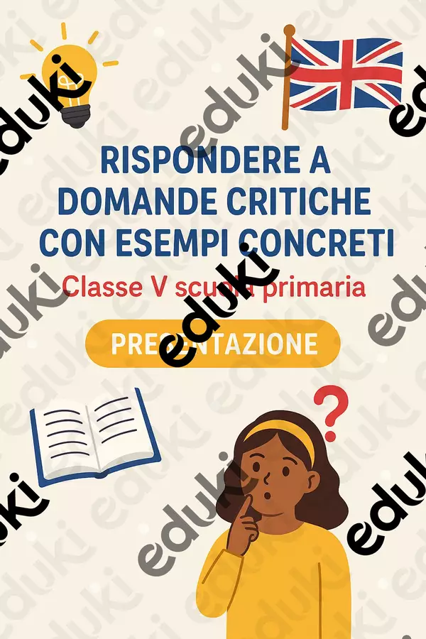 Rispondere a domande critiche con esempi concreti Presentazioni / Lavagne - Rispondere a domande critiche con esempi concreti - English Classroom 🇬🇧 - Pagina di copertina