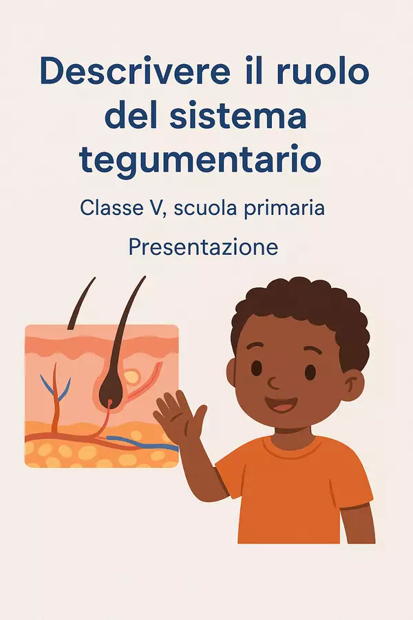 Descrivere il ruolo del sistema tegumentario Presentazioni / Lavagne - Descrivere il ruolo del sistema tegumentario - Scienza Magica - Pagina di copertina
