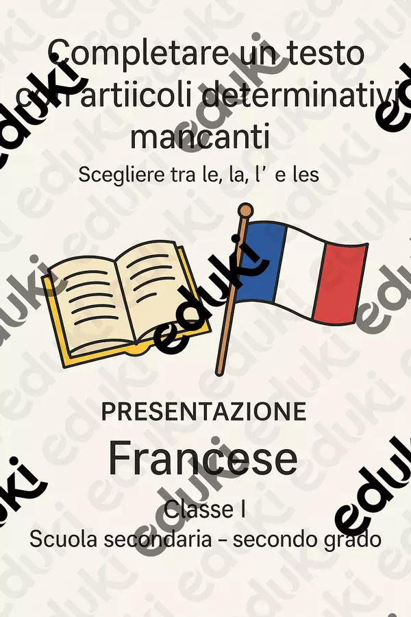 Completare un testo con articoli determinativi mancanti Presentazioni / Lavagne - Completare un testo con articoli determinativi mancanti - English Classroom 🇬🇧 - Pagina di copertina