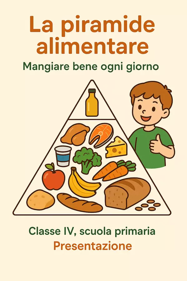 La piramide alimentare: Mangiare bene ogni giorno Presentazioni / Lavagne - La piramide alimentare: Mangiare bene ogni giorno - Scienza Magica - Pagina di copertina