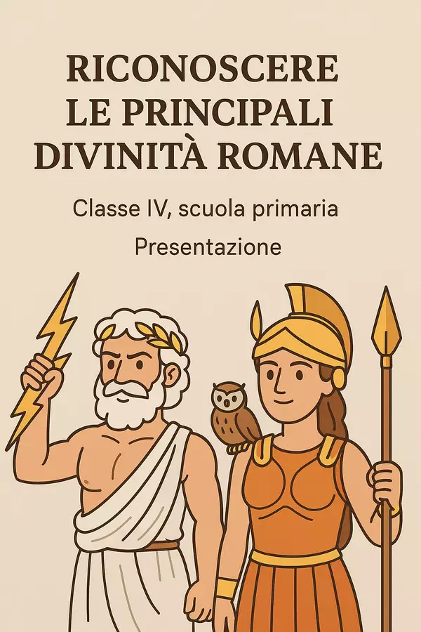 Riconoscere le principali divinità romane Presentazioni / Lavagne - Riconoscere le principali divinità romane - La Macchina del Sapere - Pagina di copertina