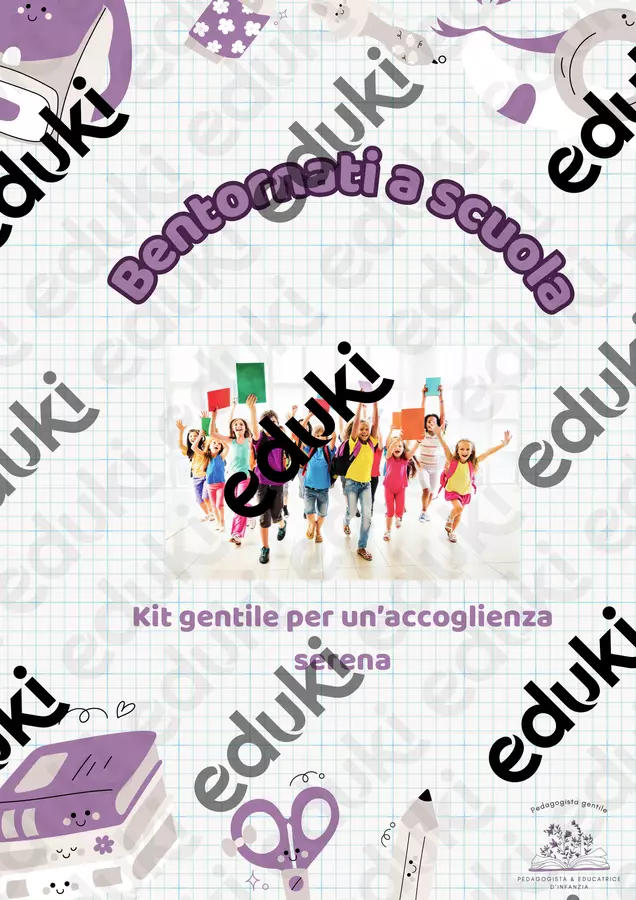Bentornati a scuola- Kit gentile per un'accoglienza serena Materiale di supporto/inclusione - Bentornati a scuola- Kit gentile per un'accoglienza serena - Pedagogista gentile - Pagina di copertina