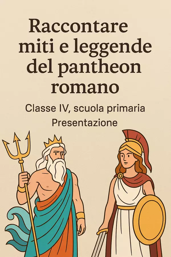 Raccontare miti e leggende del pantheon romano Presentazioni / Lavagne - Raccontare miti e leggende del pantheon romano - La Macchina del Sapere - Pagina di copertina