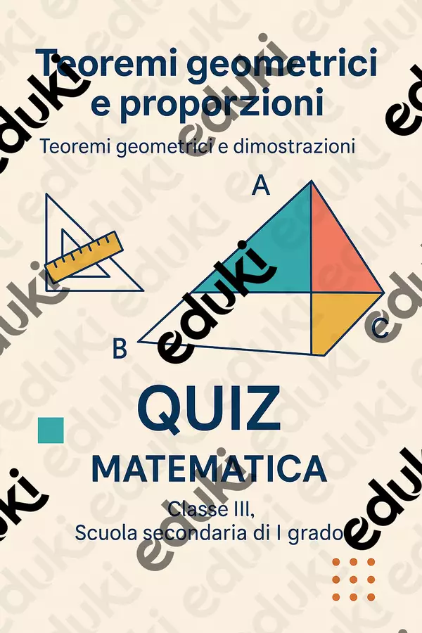 Teoremi geometrici e dimostrazioni Quiz - Teoremi geometrici e dimostrazioni - Matematica Insieme - Pagina di copertina