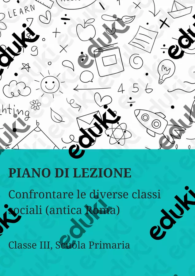 Confrontare le diverse classi sociali (antica Roma) Piani di lezione - Confrontare le diverse classi sociali (antica Roma) - La Macchina del Sapere - Pagina di copertina