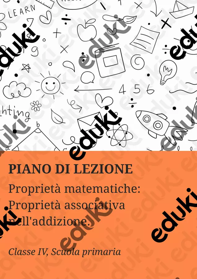 Proprietà matematiche: Proprietà associativa nell'addizione Piani di lezione - Proprietà matematiche: Proprietà associativa nell'addizione - Matematica Insieme - Pagina di copertina