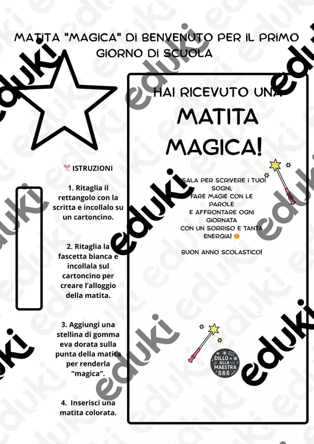 Matita magica di benvenuto per il primo giorno di scuola_20250804_020330_0000 Materiale per pittura e bricolage - Matita magica di benvenuto per il primo giorno di scuola_20250804_020330_0000 - Dillo alla maestra - Pagina di copertina