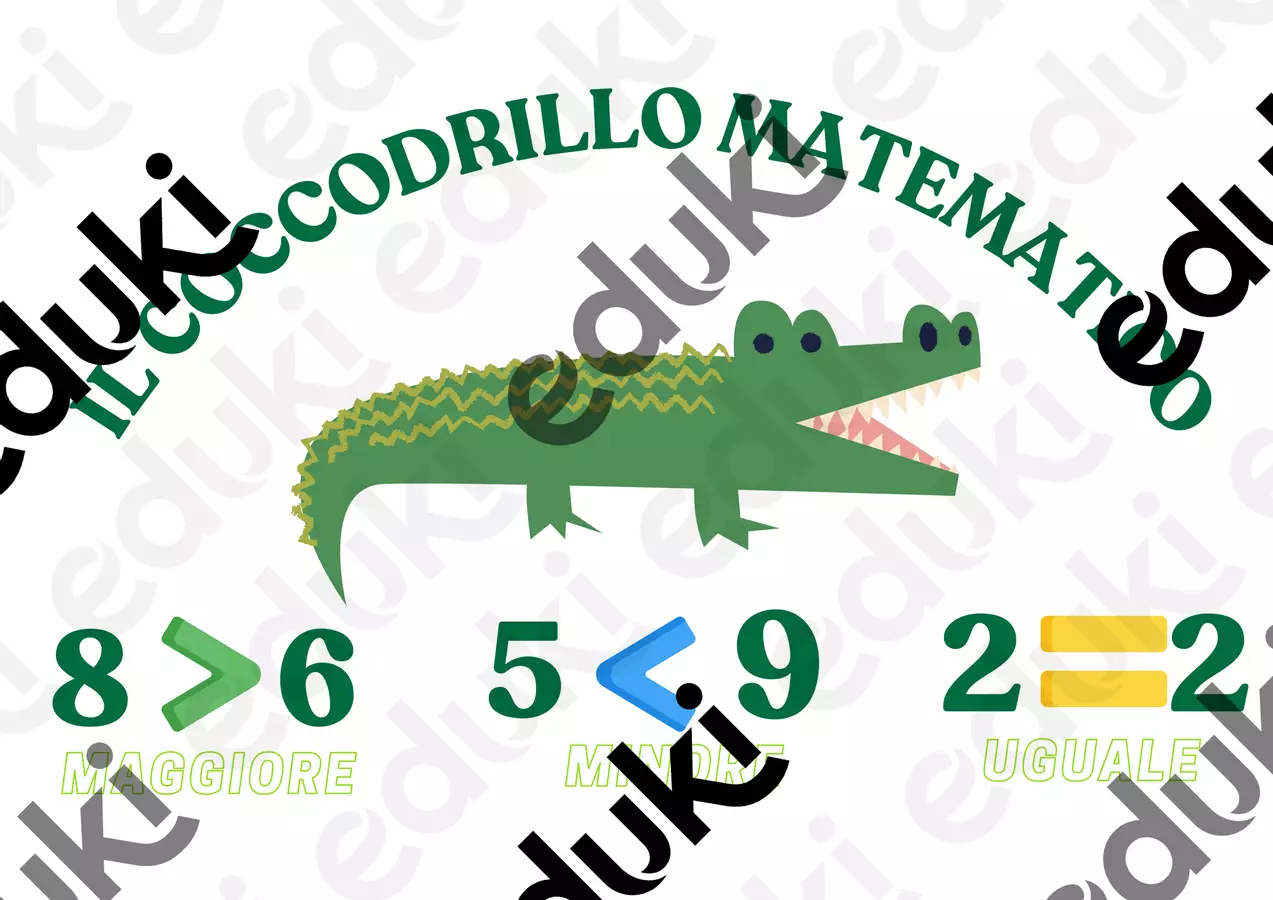 IL COCCODRILLO MATEMATICO - cartellone Materiale di supporto/inclusione - IL COCCODRILLO MATEMATICO - cartellone - _MaestraGiulia_ - Pagina di copertina
