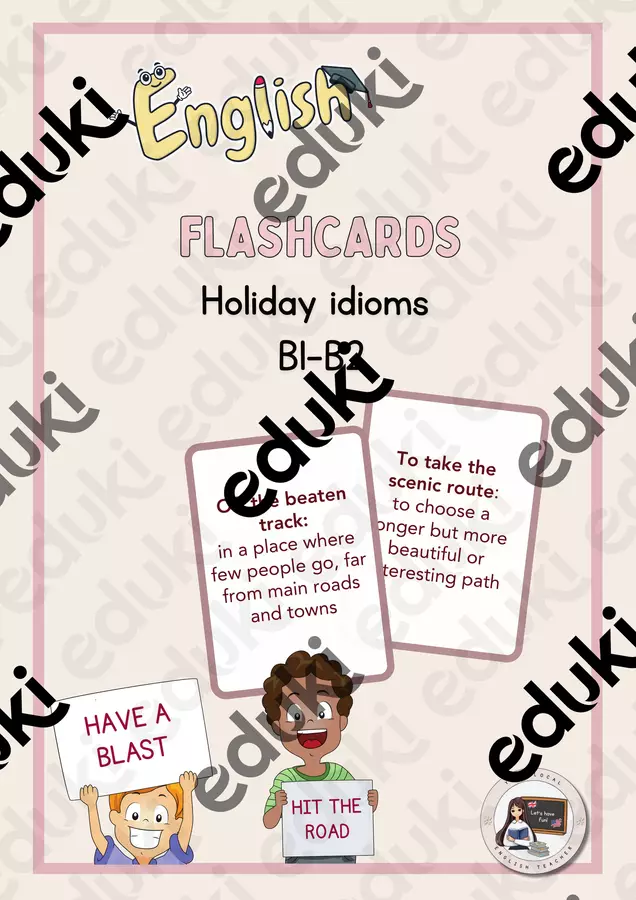 FLASHCARDS - HOLIDAY IDIOMS | B1/B2 Flashcard - FLASHCARDS - HOLIDAY IDIOMS | B1/B2 - Your Local English Teacher - Pagina di copertina