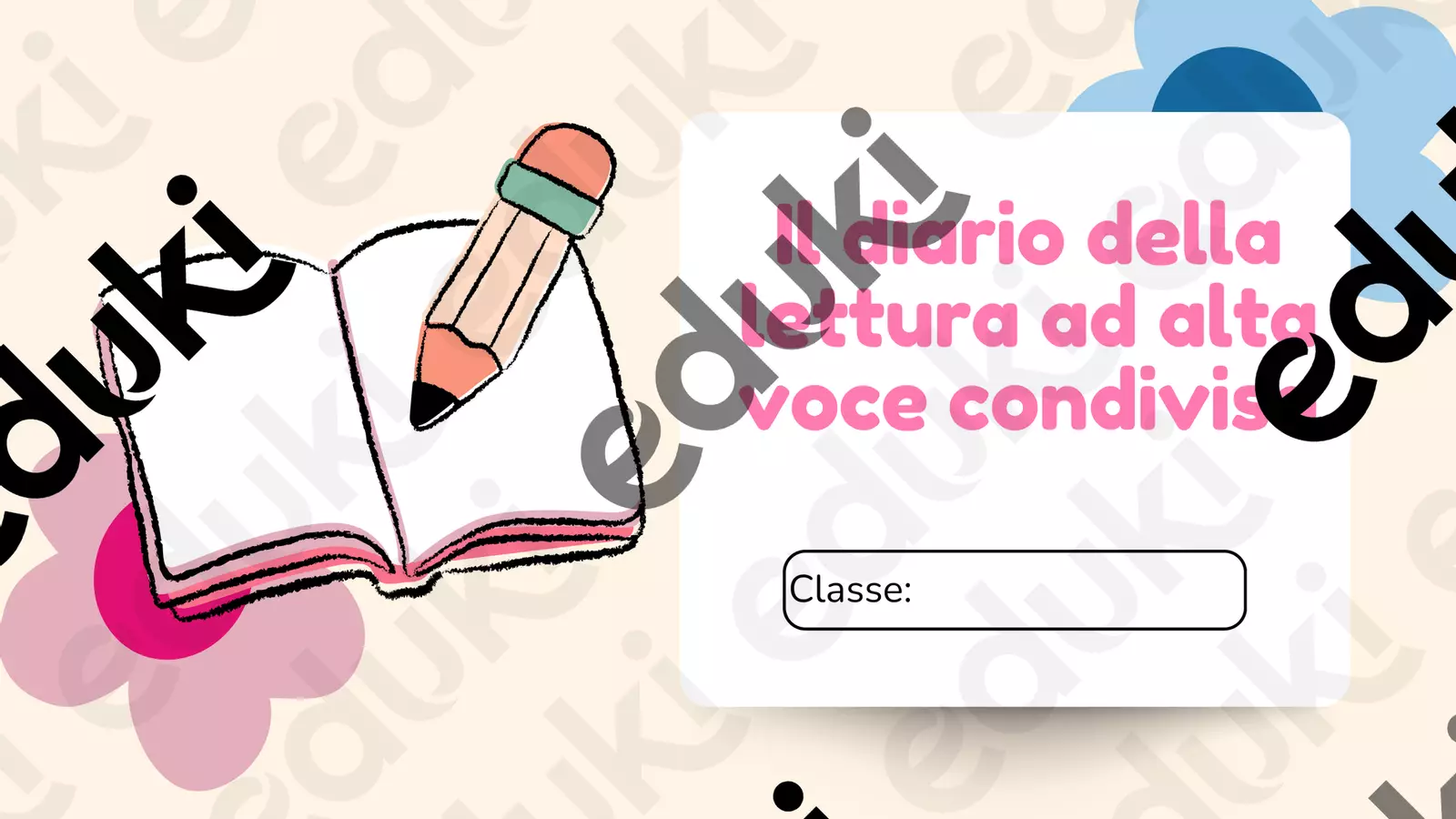 Diario lettura ad alta voce condivisa Programmi scolastici / Materiali per docenti - Diario lettura ad alta voce condivisa - Ad alta voce _ Chiara - Pagina di copertina