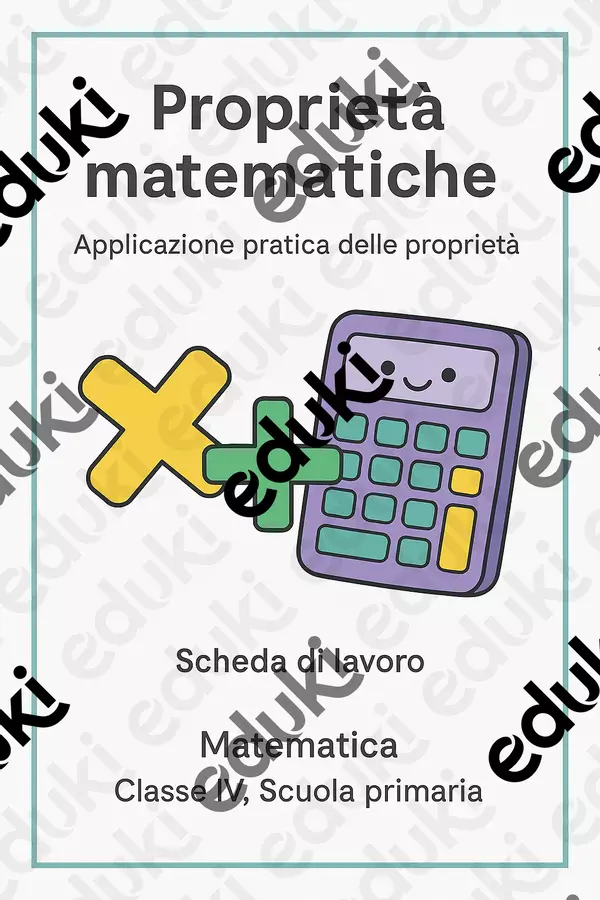Applicazione pratica delle proprietà Schede informative - Applicazione pratica delle proprietà - Matematica Insieme - Pagina di copertina