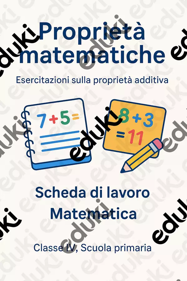Esercitazioni sulla proprietà additiva Schede informative - Esercitazioni sulla proprietà additiva - Matematica Insieme - Pagina di copertina