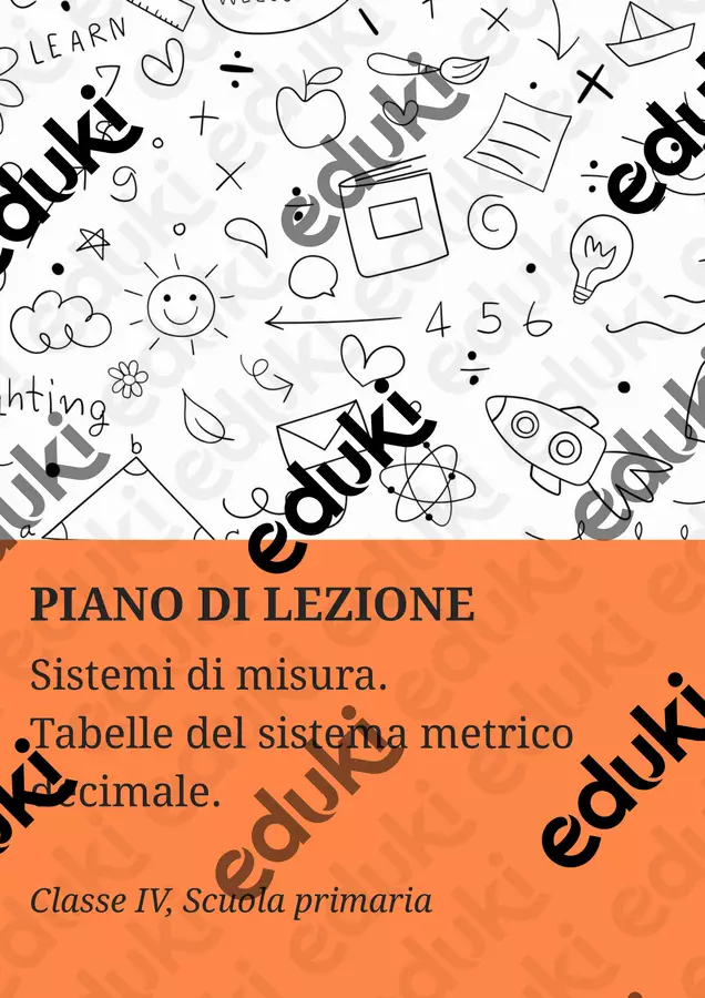 Tabelle del sistema metrico decimale Piani di lezione - Tabelle del sistema metrico decimale - Matematica Insieme - Pagina di copertina