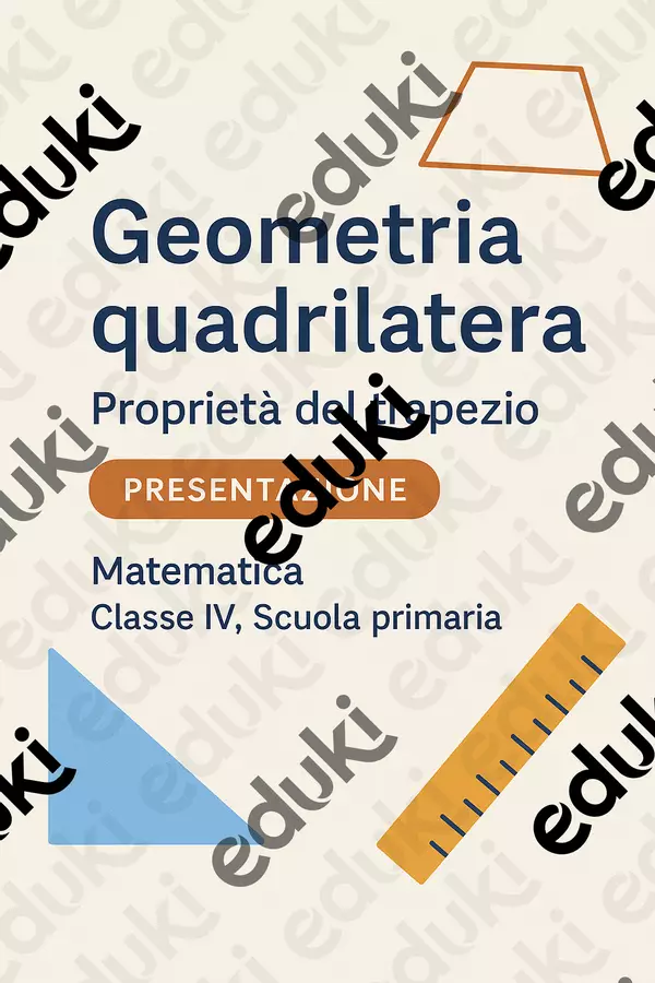 Geometria dei quadrilateri: Proprietà dei trapezi Presentazioni / Lavagne - Geometria dei quadrilateri: Proprietà dei trapezi - Matematica Insieme - Pagina di copertina
