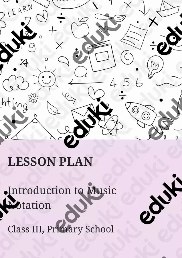 Introduction to Music Notation Piani di lezione - Introduction to Music Notation - Scuola a Colori - Pagina di copertina