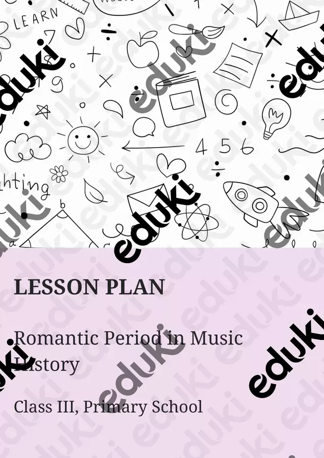 Romantic Period in Music History Piani di lezione - Romantic Period in Music History - Scuola a Colori - Pagina di copertina