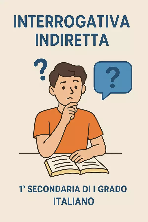 Scoprire l'interrogativa indiretta Presentazioni / Lavagne - Scoprire l'interrogativa indiretta - Maestra di Italiano - Pagina di copertina