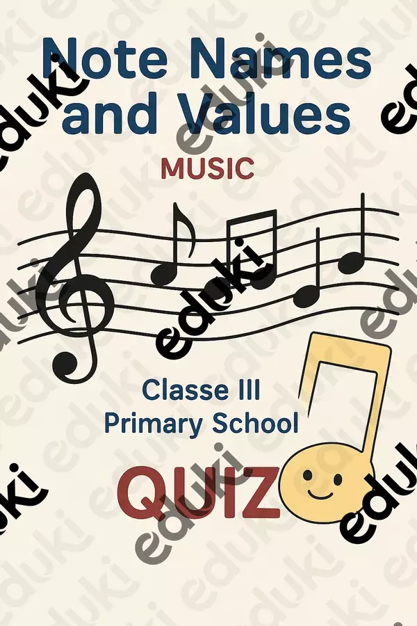 Note Names and Values quiz Quiz - Note Names and Values quiz - Scuola a Colori - Pagina di copertina