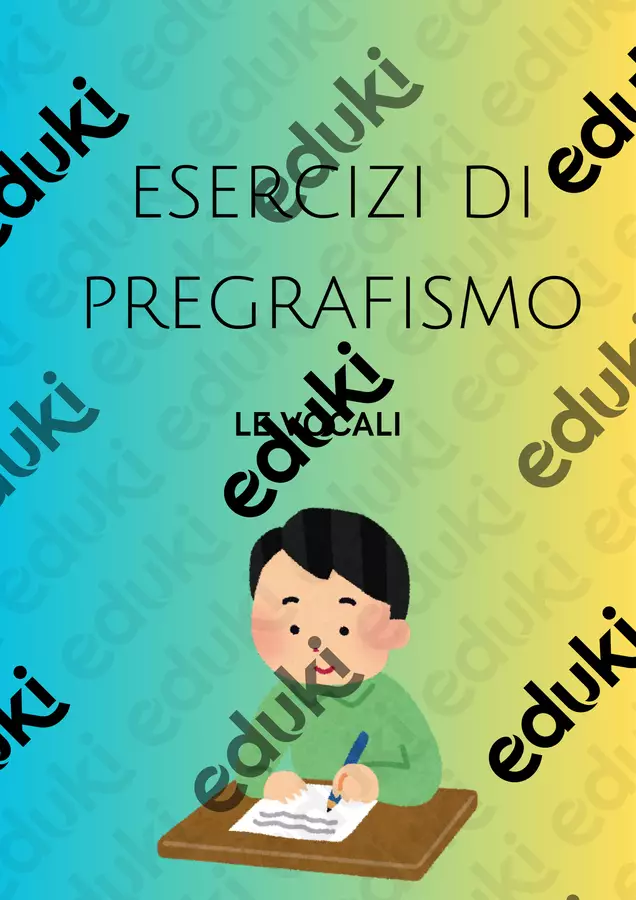 PREGRAFISMO - LE VOCALI Testo - PREGRAFISMO - LE VOCALI - GIOCANDOIMPAROMAESTRAEMY - Pagina di copertina