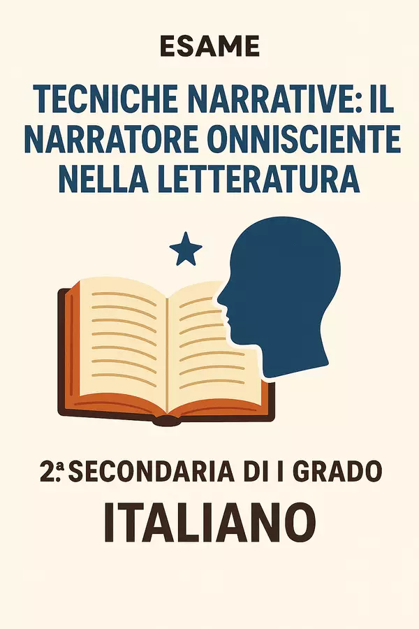 Esame di Italiano: Tecniche Narrative Compiti in classe/Test - Esame di Italiano: Tecniche Narrative - Maestra di Italiano - Pagina di copertina