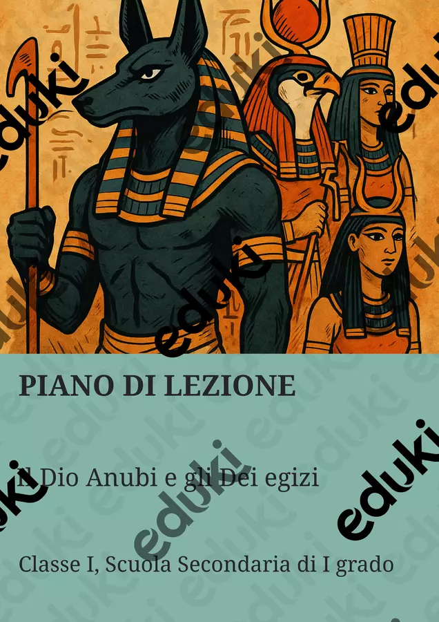 Il Dio Anubi e gli Dei egizi Piani di lezione - Il Dio Anubi e gli Dei egizi - La Macchina del Sapere - Pagina di copertina