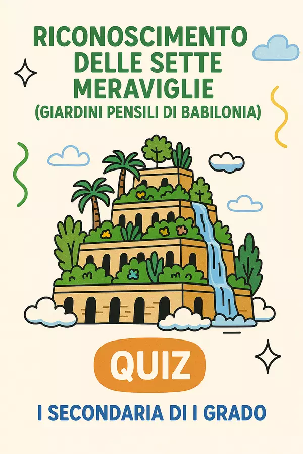 Quiz: Riconoscimento delle Sette Meraviglie (i Giardini Pensili di Babilonia) Quiz - Quiz: Riconoscimento delle Sette Meraviglie (i Giardini Pensili di Babilonia) - La Macchina del Sapere - Pagina di copertina